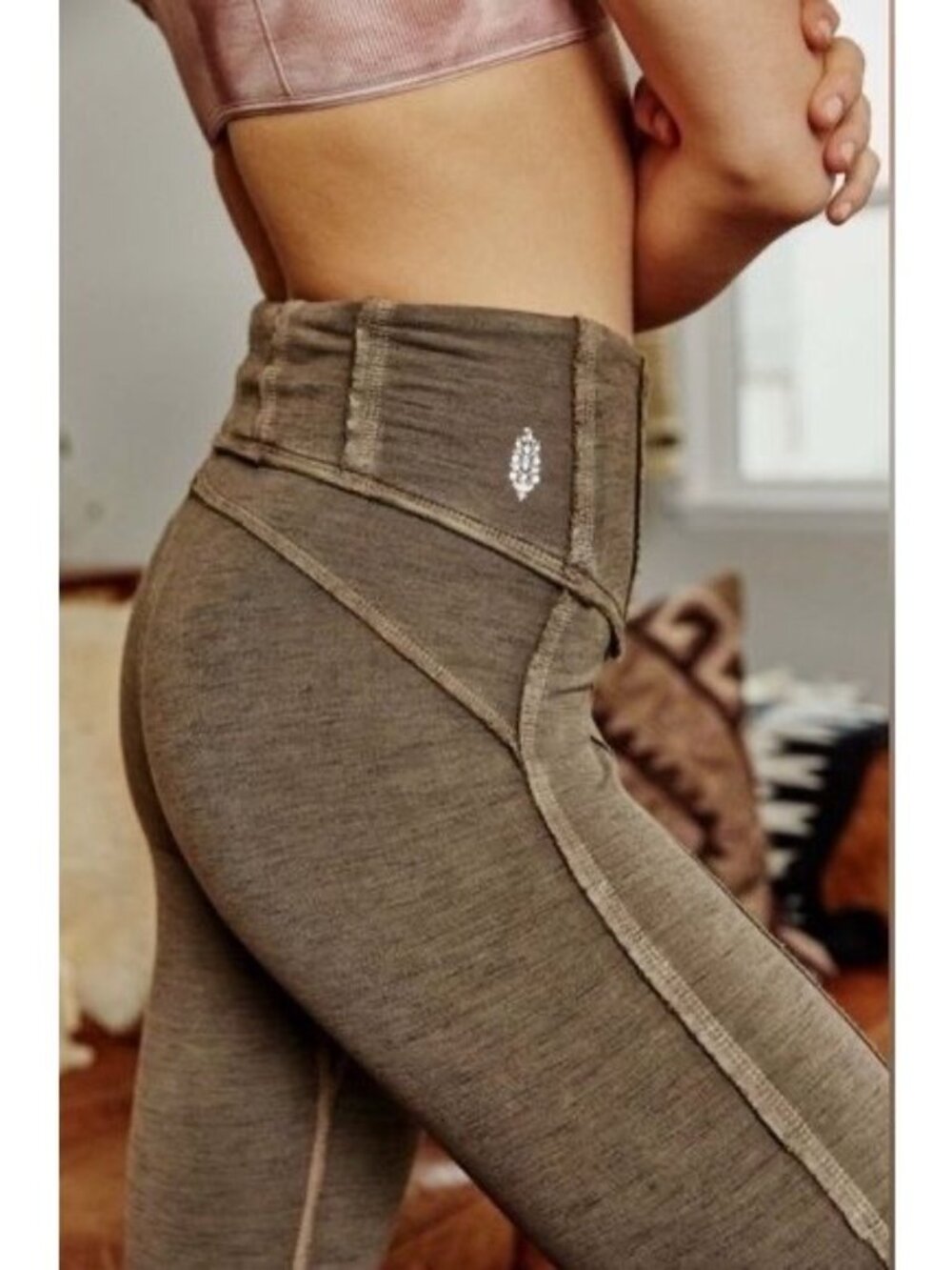 NWT Free People Movement Washed Green High Waist Leggings - Picture 6 of 16